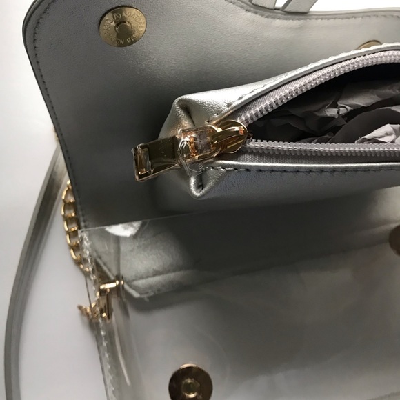 Urban Expression Clear and Silver Crossbody Bag - Picture 10 of 15